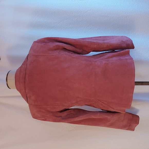 Cherokee Women's Pink Suede Fitted Jacket Buttoned Lined Y2K  Size XS - Picture 4 of 13